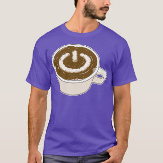 Coffee Drink Computer Power Button T-Shirt