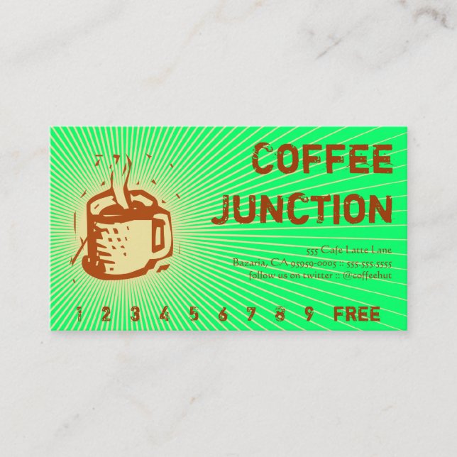 Coffee Drink Punch / Loyalty Card (Front)
