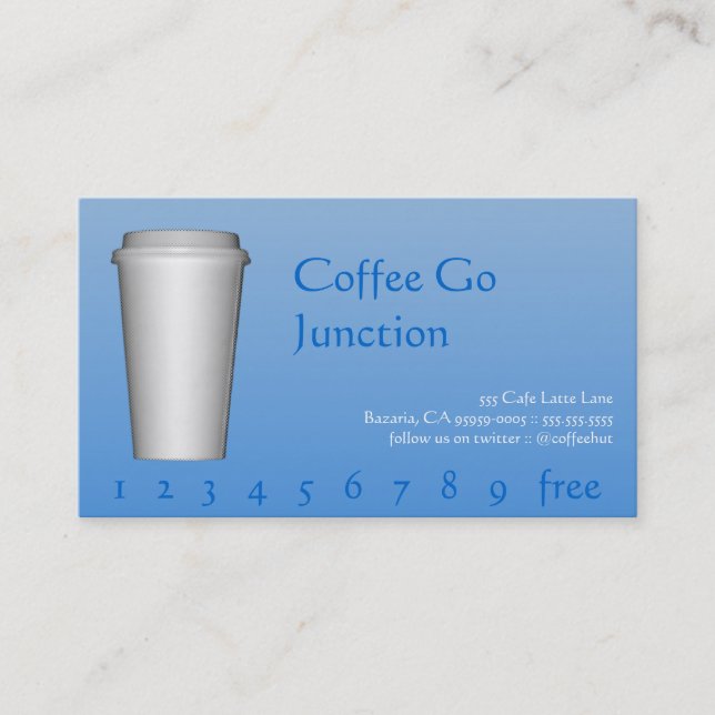 Coffee Drink Punch / Loyalty Card (Front)