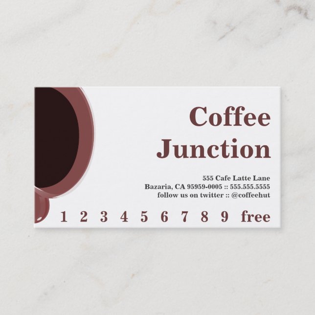Coffee Drink Punch / Loyalty Card (Front)