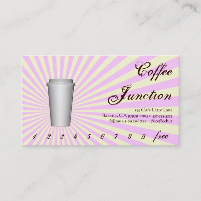 Coffee Drink Punch / Loyalty Card (Front)