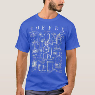 Coffee Drinker Lover Caffeine Addict Vintage Paten T-Shirt