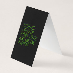 Coffee drinker to do list for caffeine lovers espr business card