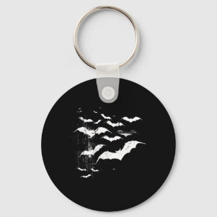 Coffee Drinking Skeleton Messy Bun Halloween Costu Key Ring