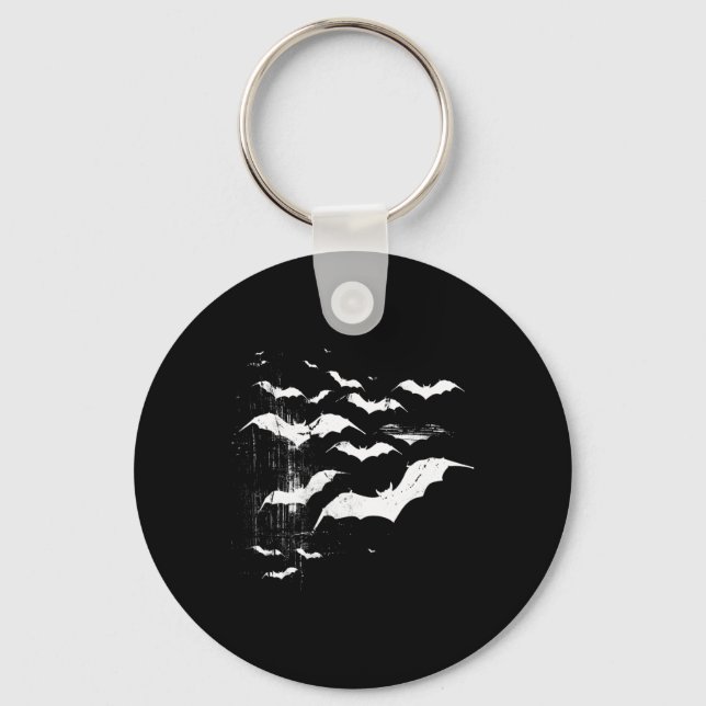 Coffee Drinking Skeleton Messy Bun Halloween Costu Key Ring (Front)