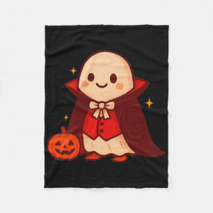 Coffee Drinking Skeleton Pumpkin Halloween Costume Fleece Blanket