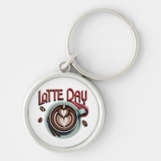 Coffee Drinks Key Ring (Front)
