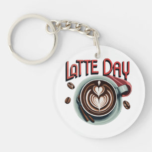 Coffee Drinks Key Ring