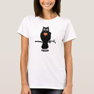 Coffee Droopy Eyed Owl T-Shirt