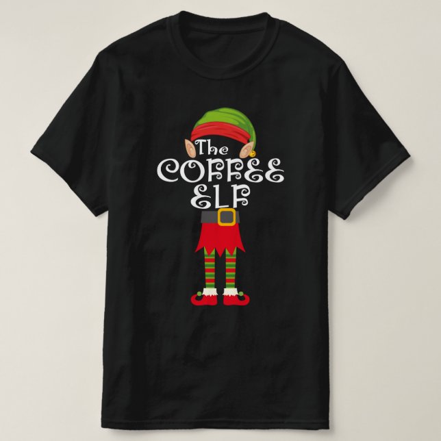 coffee elf family matching christmas T-Shirt (Design Front)