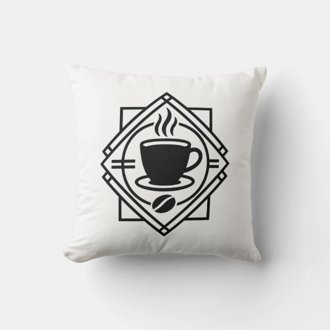 Coffee Emblem Pillow (Front)