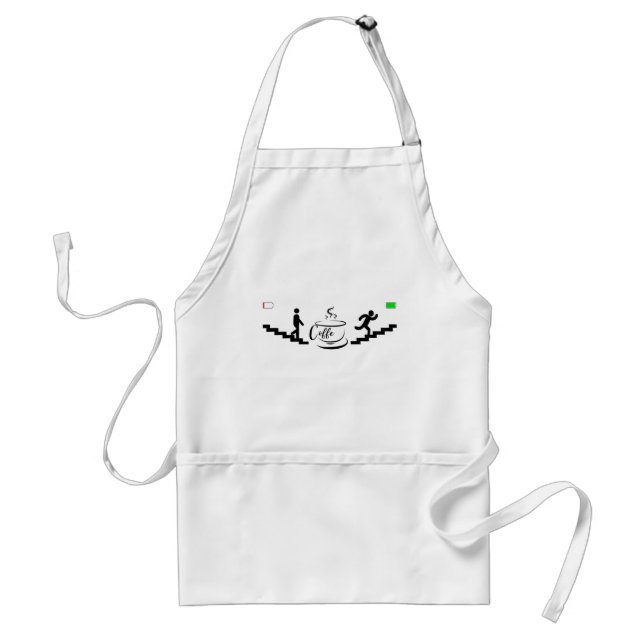 Coffee Energy Battery Level Design Standard Apron (Front)