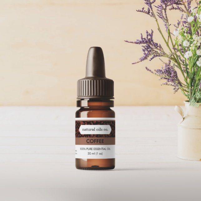 Coffee Essential Oils Fragrance Bottle Label (Creator Uploaded)