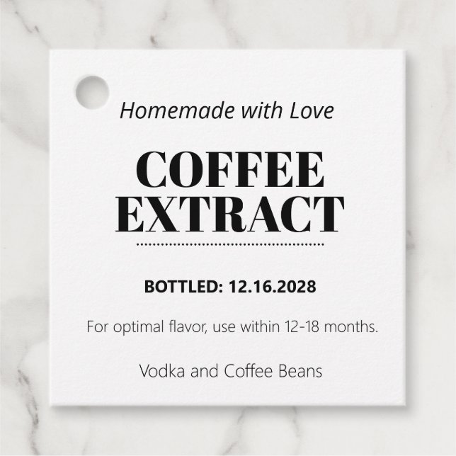 Coffee Extract Modern Label Sticker ZEX_001f (Front)
