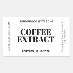 Coffee Extract Modern Label Sticker ZEX_001f