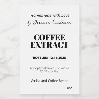 Coffee Extract Modern Label Sticker ZEX_001f