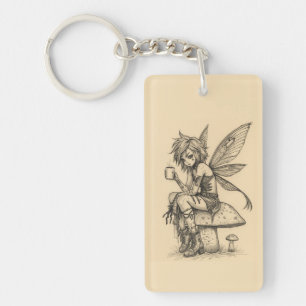 Coffee Fairy Key Ring