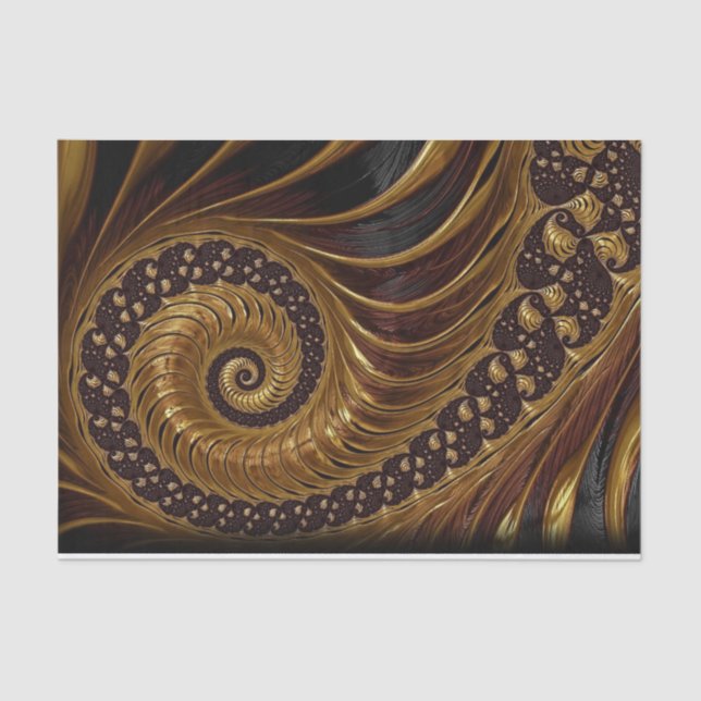 coffee feathers fractal tissue paper (Front)