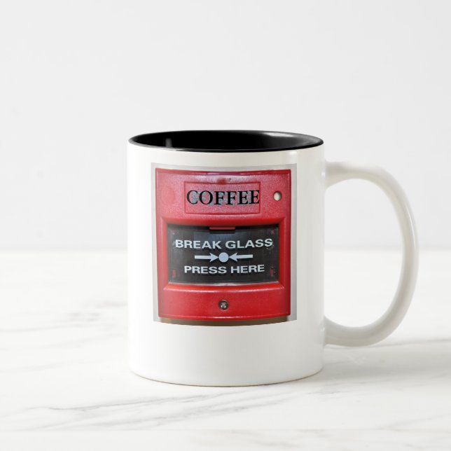COFFEE FIRE ALARM Two-Tone COFFEE MUG (Right)