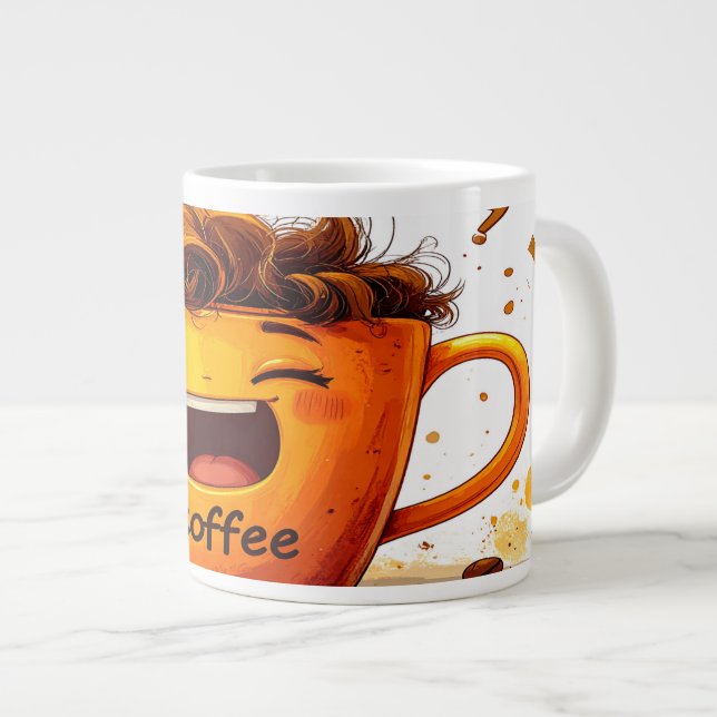Coffee First Adulting Second Funny Coffee Mug (Front Right)