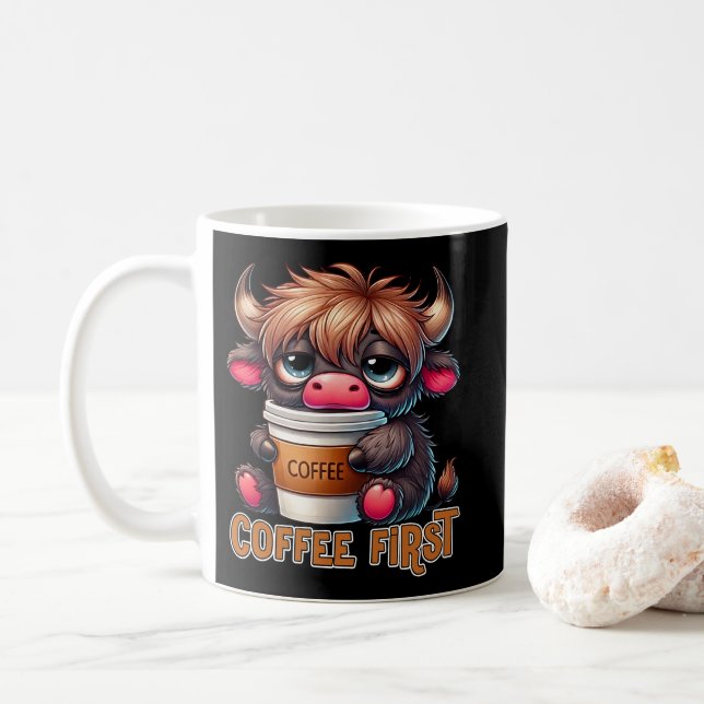 Coffee First  Coffee Mug (With Donut)