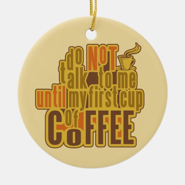 COFFEE FIRST custom ornament (Front)