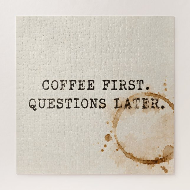 Coffee First Jigsaw Puzzle (Vertical)