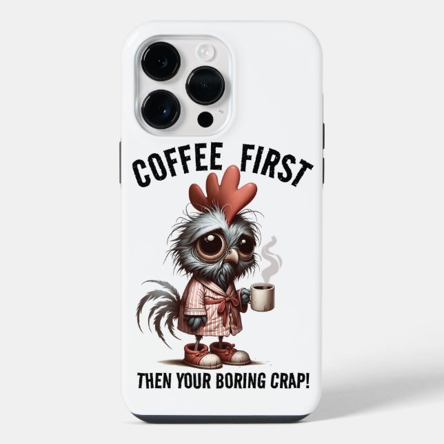 Coffee First Meme iPhone Case (Back)