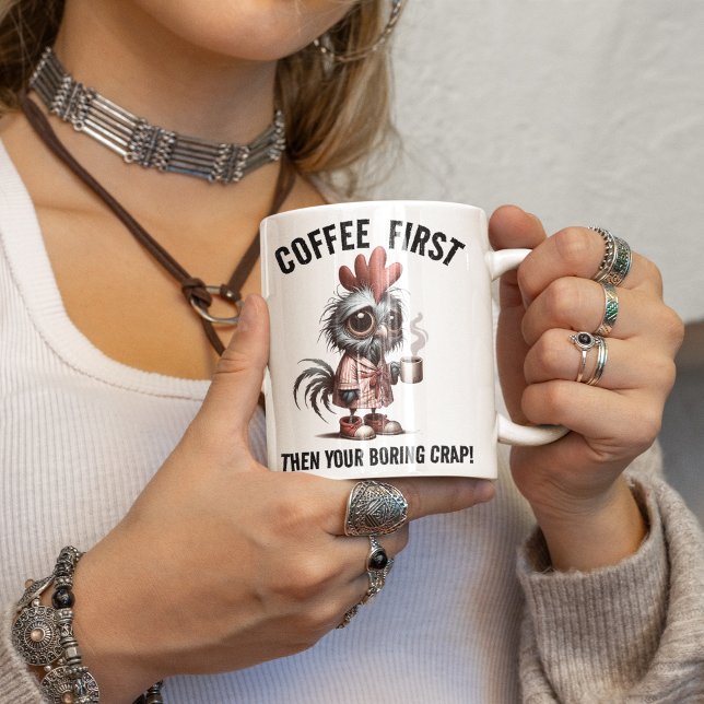 Coffee First Meme Large Coffee Mug (Creator Uploaded)