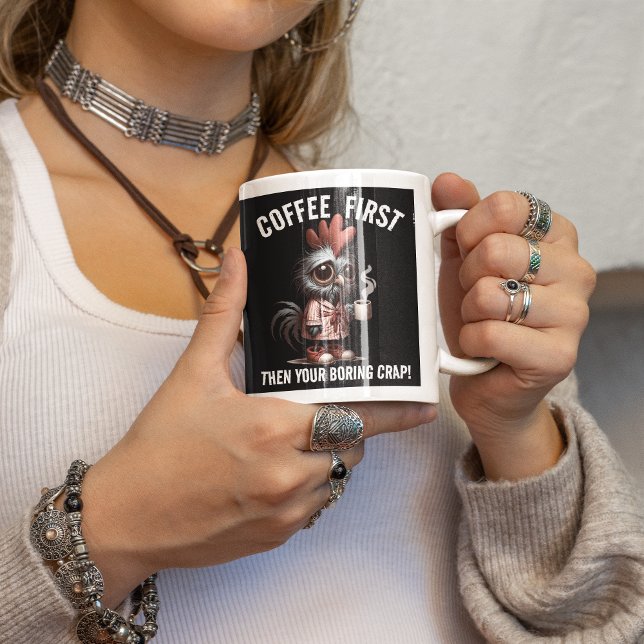 Coffee First Meme Large Coffee Mug (Creator Uploaded)