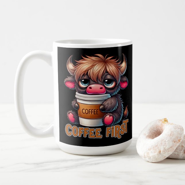 Coffee First  Mug (With Donut)