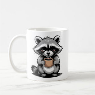 Coffee First, Talk Later Funny Racoon Mug