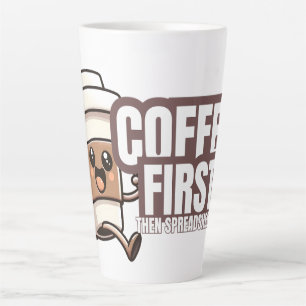 Coffee First Then Spreadsheets – Funny Office Work Latte Mug