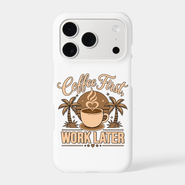 Coffee First, Work Later – Powered by Caffeine (Back)