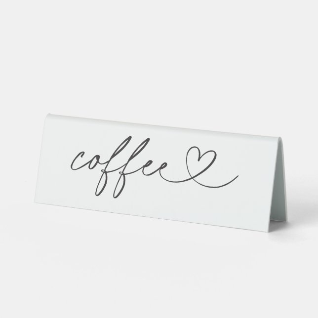 Coffee Food Label Wedding Drink Bar Acrylic Sign (Front)