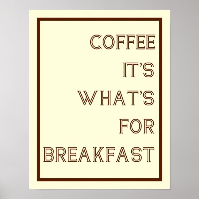 Coffee For Breakfast Poster (Front)