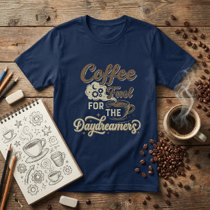 Coffee Fuel for the Daydreamers: Funny Coffee Love T-Shirt