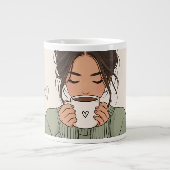 Coffee Fuels My Goals Cute Coffee Mug Design  (Front)