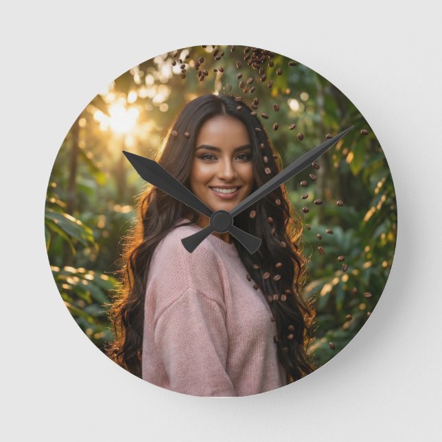 COFFEE FUN ROUND CLOCK (Front)