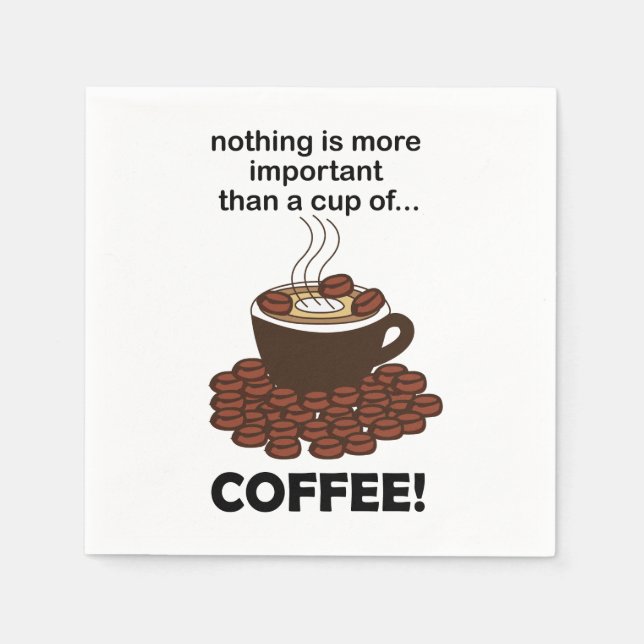 Coffee Funny Coffee Lover Coffee Party Napkin (Front)