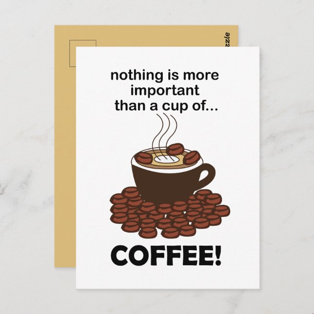 Coffee Funny Coffee Lover Coffee Postcard (Front/Back)