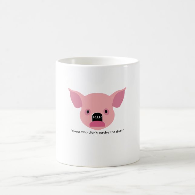 Coffee funny conceptual mug with a pig (Center)
