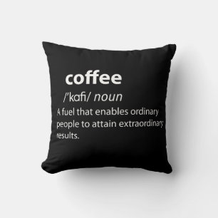 Coffee Funny Dictionary Definition Cushion