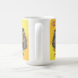 Coffee Gamer Anime Boy Yellow Aesthetic Art Coffee Mug