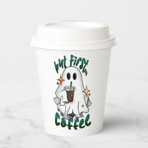 Coffee Ghost - “But First… Coffee” Paper Cups