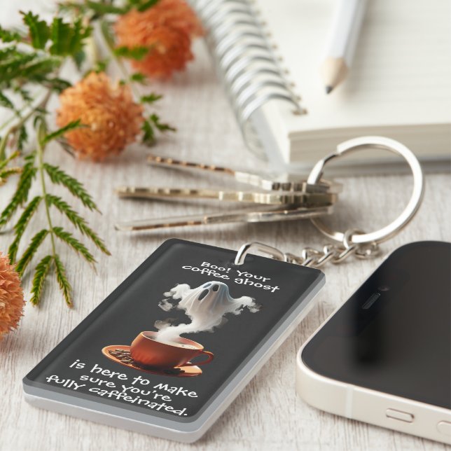 Coffee Ghost Key Ring (Front Right)