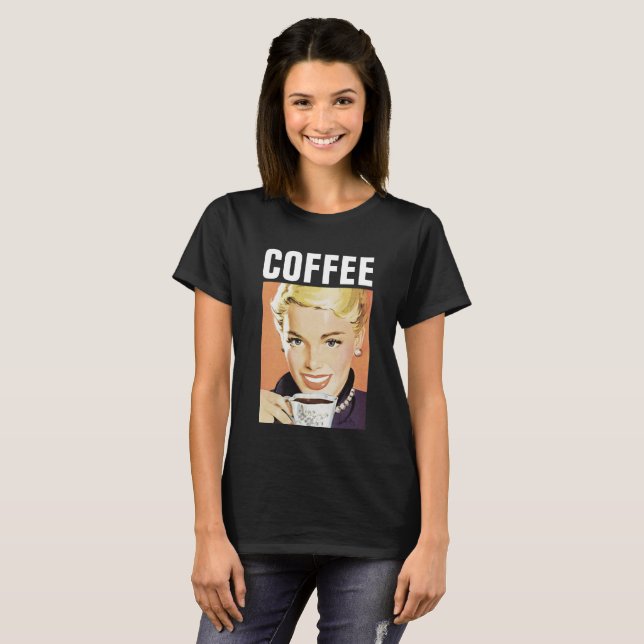 COFFEE GIRL RETRO T-SHIRTS (Front Full)