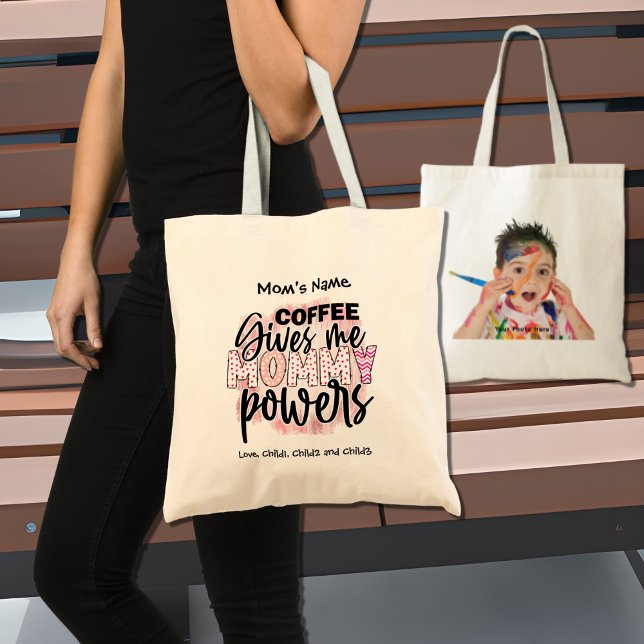 Coffee Gives Me Mummy Powers Customisable Photo Tote Bag (Creator Uploaded)