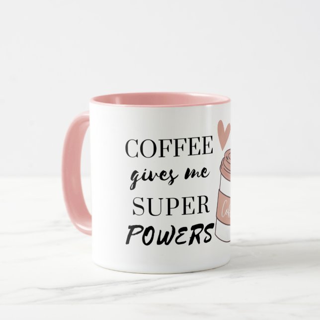 Coffee gives me super powers          mug (Front Left)