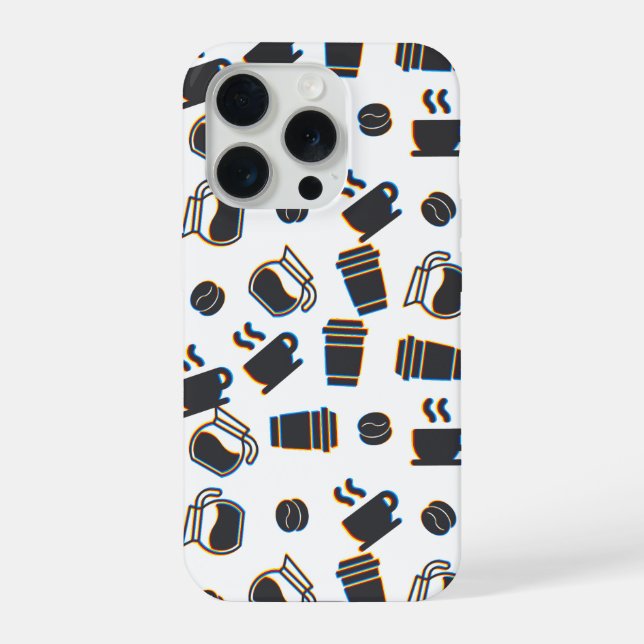 Coffee Glitch iPhone Case (Back)